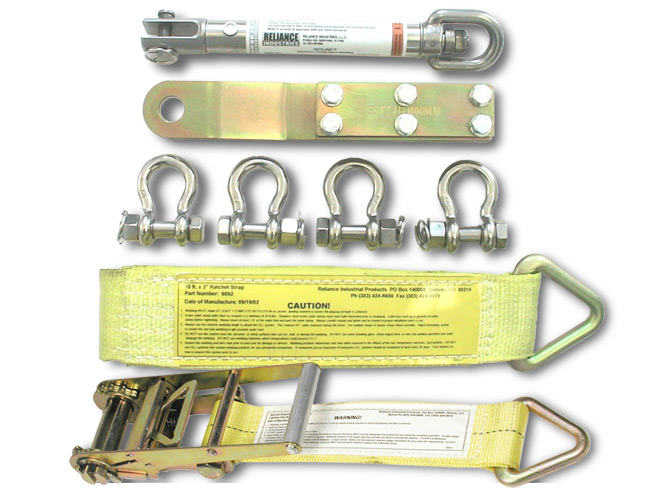Portable Horizontal Lifeline System w/o anchorages or cable